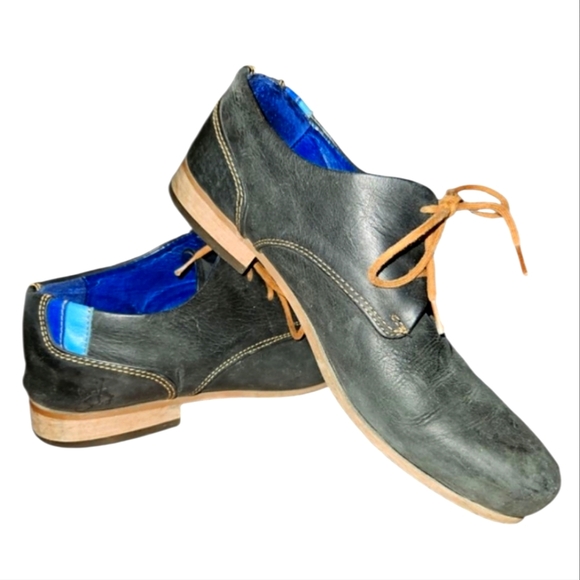 John Fluevog Radio CBC Derby Leather Shoes - Picture 1 of 12